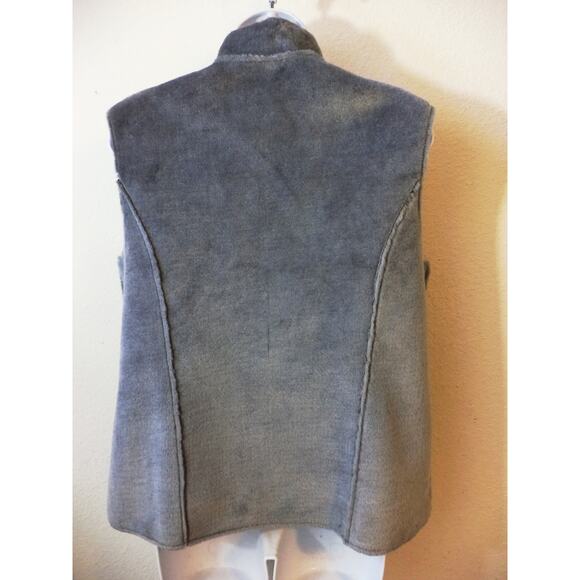 MONTANACO SAGE & GRAY REVERSIBLE EASY CARE FRONT ZIP WOMENS VEST SIZE M - Picture 6 of 7